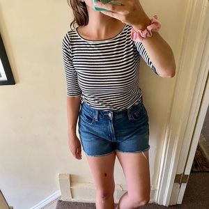 BDG 3/4 Sleeve Striped Shirt